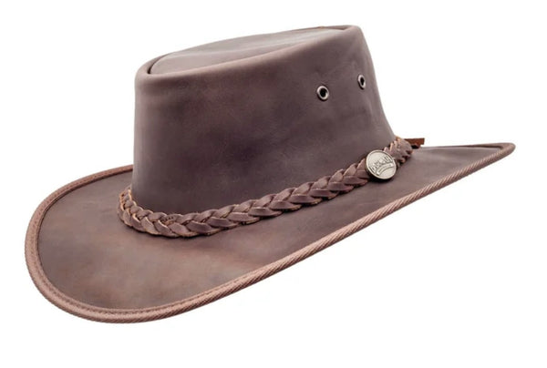 BARMAH HAT 1026BR - Squashy Full Grain - Dark Brown