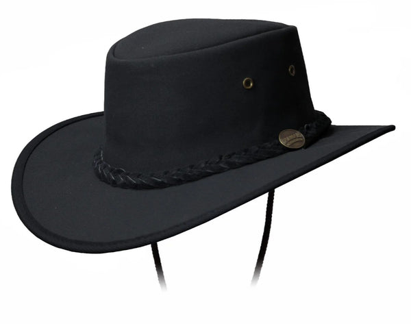 BARMAH HAT 1054BL - Canvas Drover Allover - Black