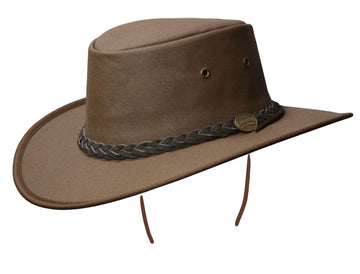 BARMAH HAT 1054BR - Canvas Drover Allover - Brown