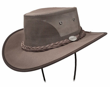 BARMAH HAT 1057BR - Canvas Drover - Brown