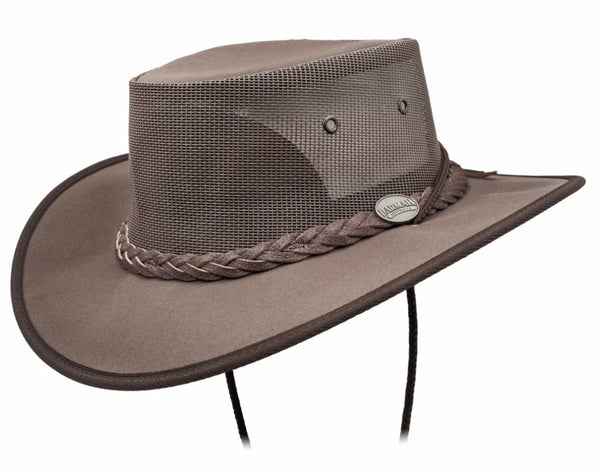 BARMAH HAT 1057BR - Canvas Drover - Brown