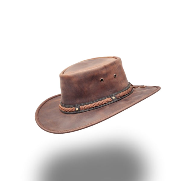 BARMAH HAT 1022-Squashy Bronco-Cooper Crossing Hatband - Choc
