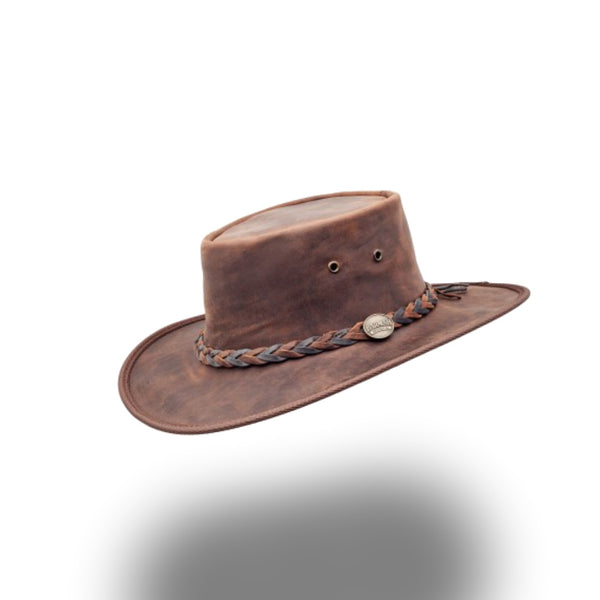 BARMAH HAT 1022-Squashy Bronco-Two Tone Hatband - Choc