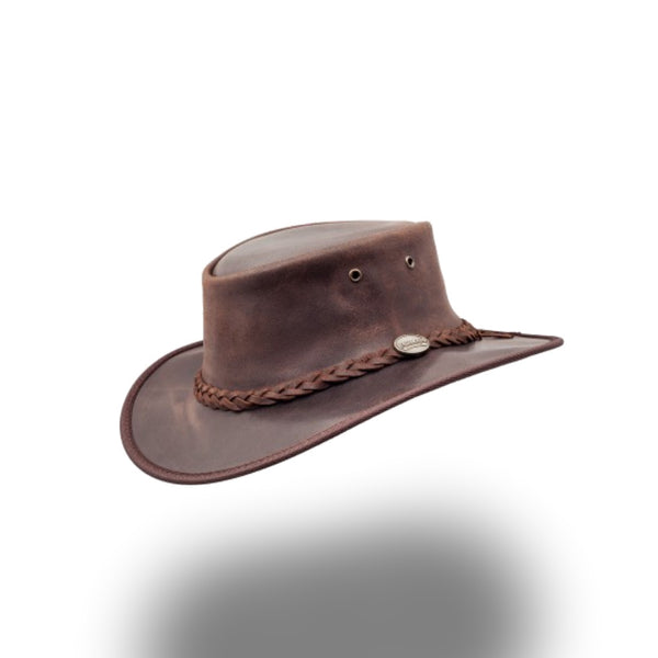 BARMAH HAT 1062-Foldaway Oiled - Dark Brown