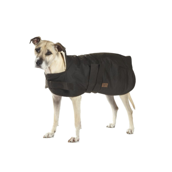 Burke & Wills Oilskin - Oilskin Dog Coat with Sherpa Lining