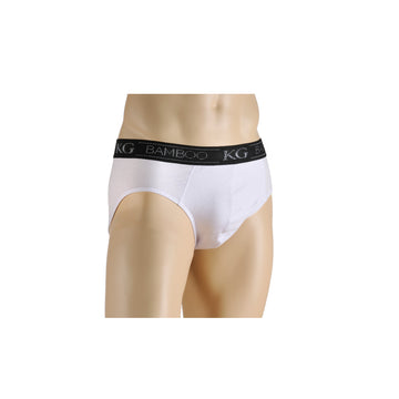 KG-Bamboo Men's Underwear - BRIEF 06 - WHITE